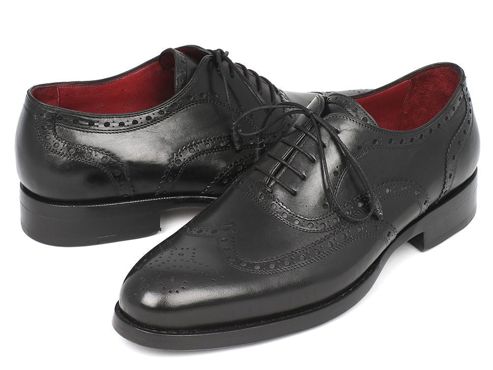 Paul Parkman Wingtip Oxford Goodyear Welted Black (ID#027-BLK) - WKshoes