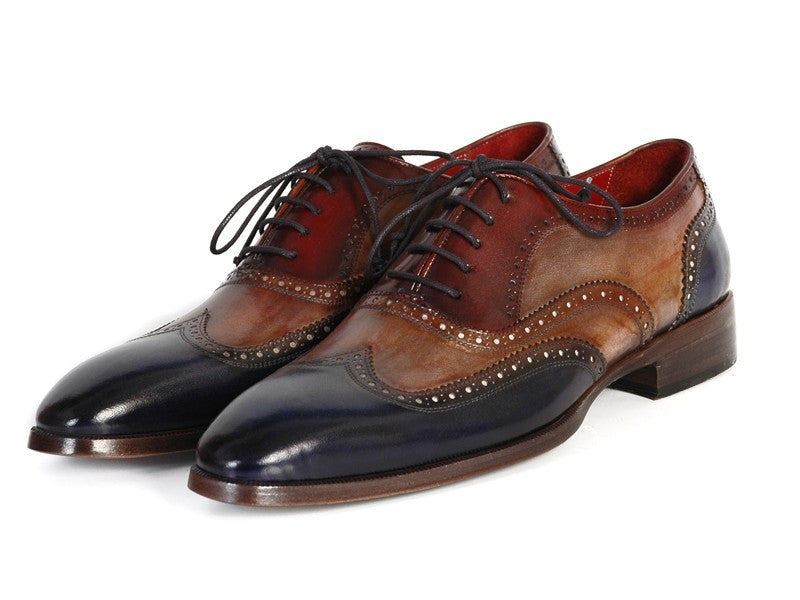 Paul Parkman Men's Three Tone Wingtip Oxfords (ID#PP2278) - WKshoes