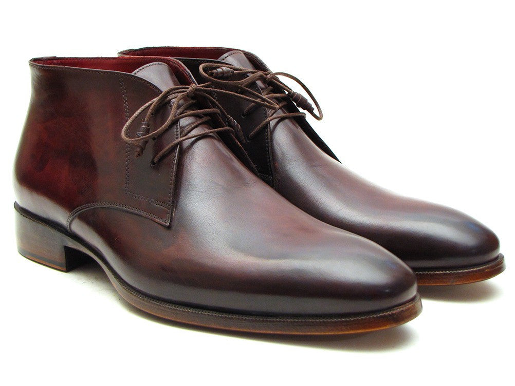 Paul Parkman Men's Chukka Boots Brown & Bordeaux (ID#CK43E8) - WKshoes