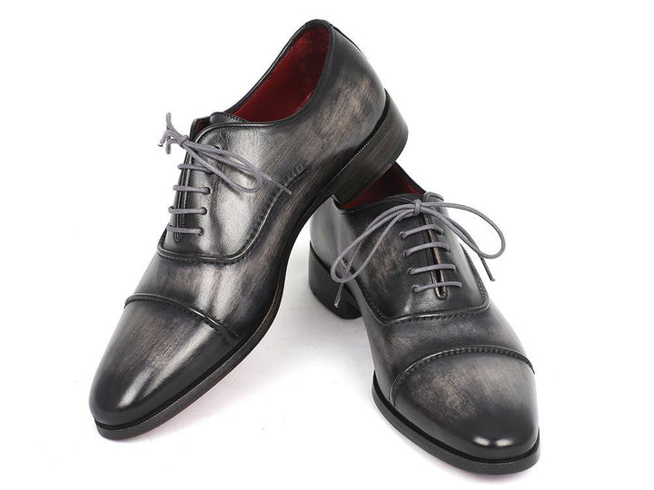 captoe oxfords grey and black