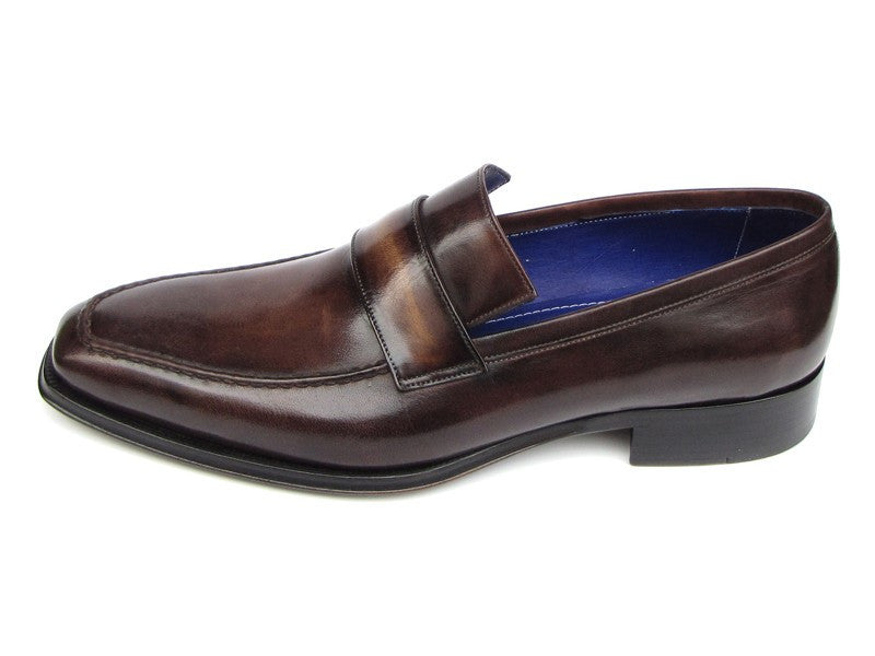 Paul Parkman Men's Loafer Bronze Hand Painted Shoes (ID#012-BRNZ) - WKshoes