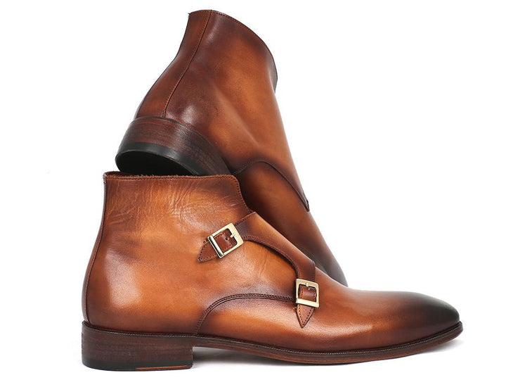 Paul Parkman Double Monkstrap Boots Brown (ID#8154-BRW) - WKshoes