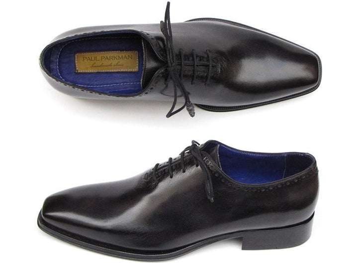 Paul Parkman Men's Plain Toe Oxfords Whole-cut Black (ID#025-BLK) - WKshoes