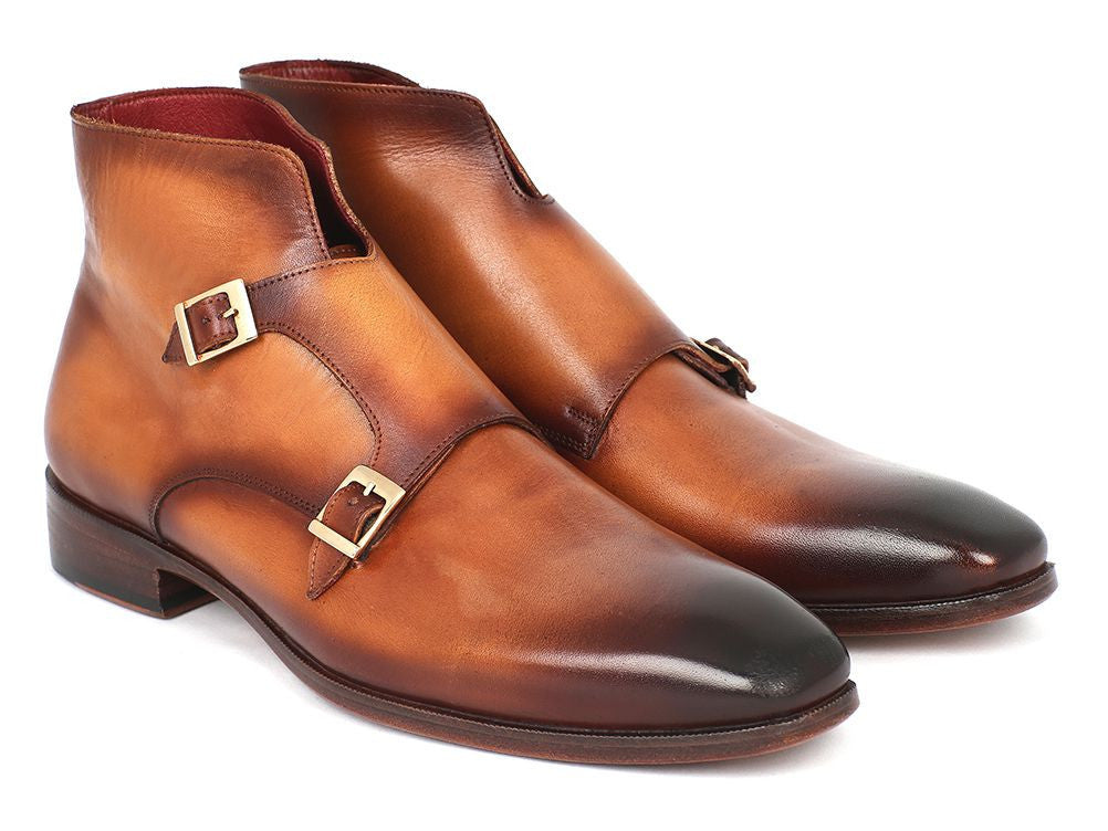 Paul Parkman Double Monkstrap Boots Brown (ID#8154-BRW) - WKshoes