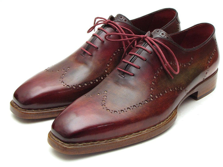 Paul Parkman Wingtip Oxford Goodyear Welted Bordeaux & Camel (ID#087LX) - WKshoes