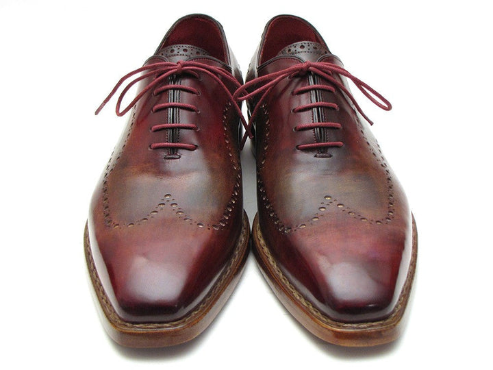 Paul Parkman Wingtip Oxford Goodyear Welted Bordeaux & Camel (ID#087LX) - WKshoes