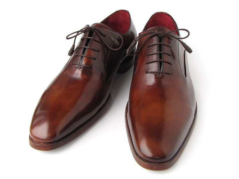 Paul Parkman Plain Toe Brown Calfskin Oxfords (ID#019-BRW) - WKshoes