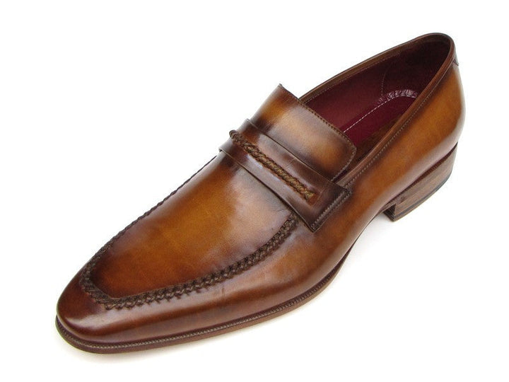 Paul Parkman Men's Loafer Brown Leather Shoes (ID#068-CML) - WKshoes