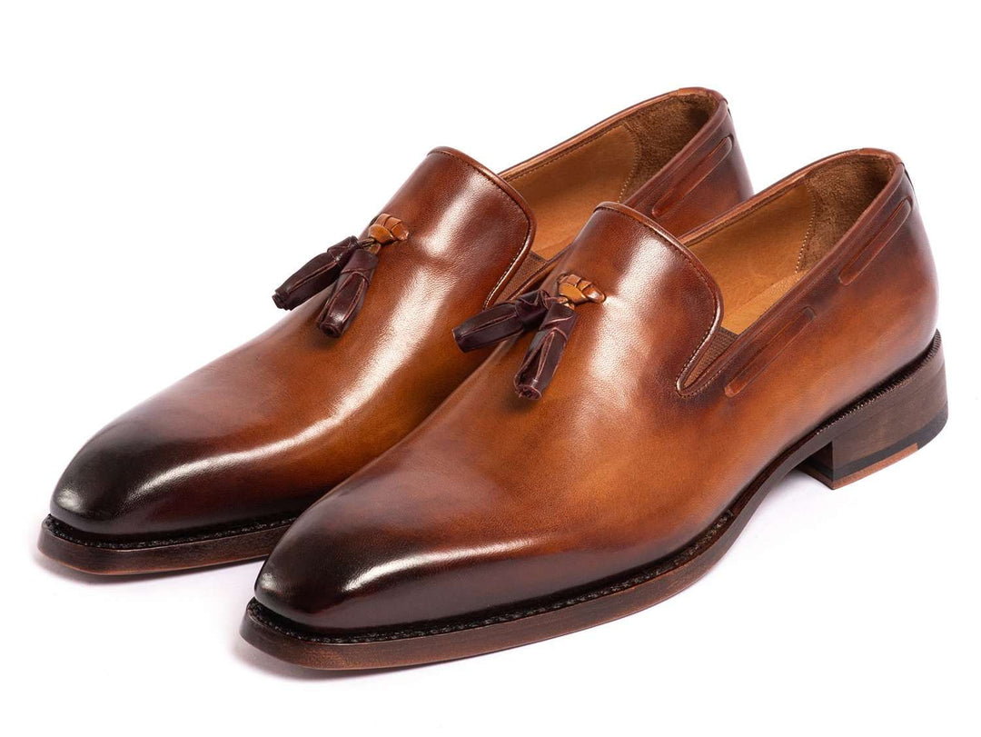 Paul Parkman Brown Goodyear Welted Tassel Loafers (ID#51TS-BRW) - WKshoes