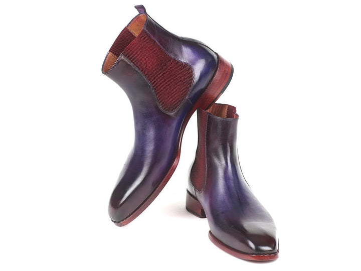 Paul Parkman Purple Chelsea Boots Mens - WKshoes