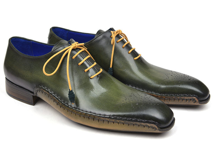 Paul Parkman Opanka Construction Oxfords Green (ID#86A5-GRN) - WKshoes