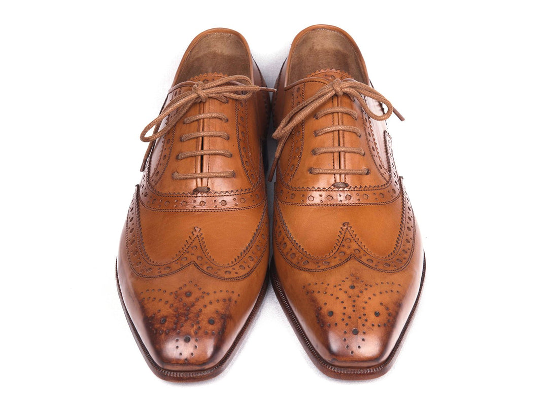 Paul Parkman Wingtip Oxfords Cognac (ID#5447-CGN) - WKshoes