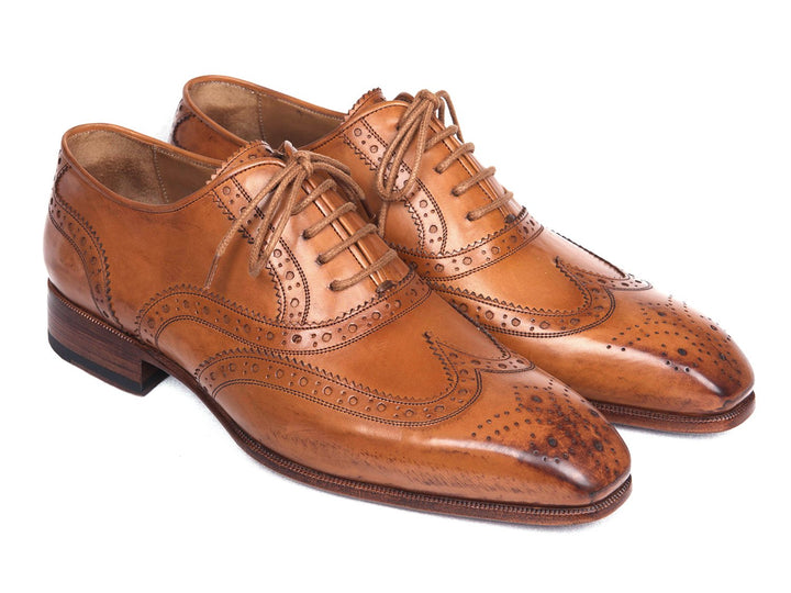 Paul Parkman Wingtip Oxfords Cognac (ID#5447-CGN) - WKshoes