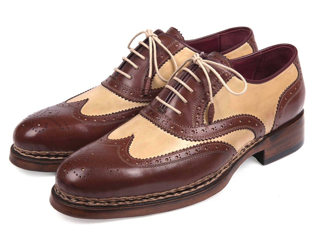 Paul Parkman Triple Leather Sole Goodyear Welted Wingtip Brogues (ID#095BEJ) - WKshoes