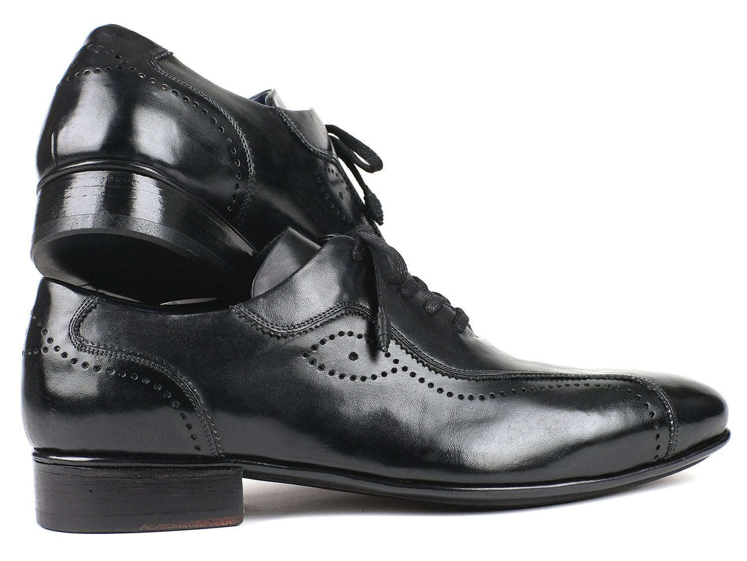 Paul Parkman Handmade Lace-Up Casual Shoes For Men Black (ID#84654-BLK) - WKshoes