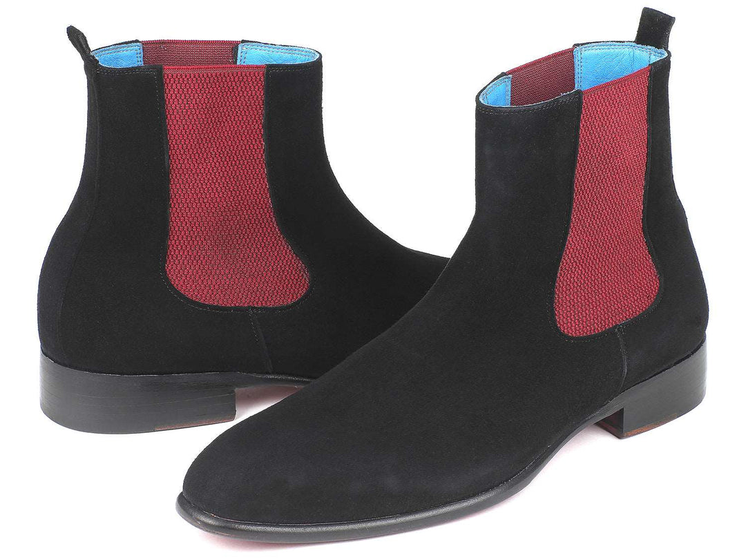 Paul Parkman Black Suede Chelsea Boots - WKshoes