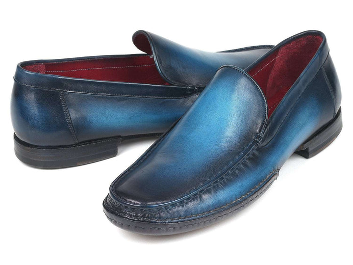 Paul Parkman Hand-Sewn Moccasins Blue (ID#MC649-BLU) - WKshoes