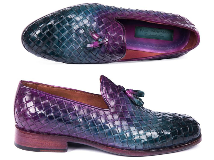 Paul Parkman Woven Leather Tassel Loafers Multicolor (ID#WVN88-MIX) - WKshoes