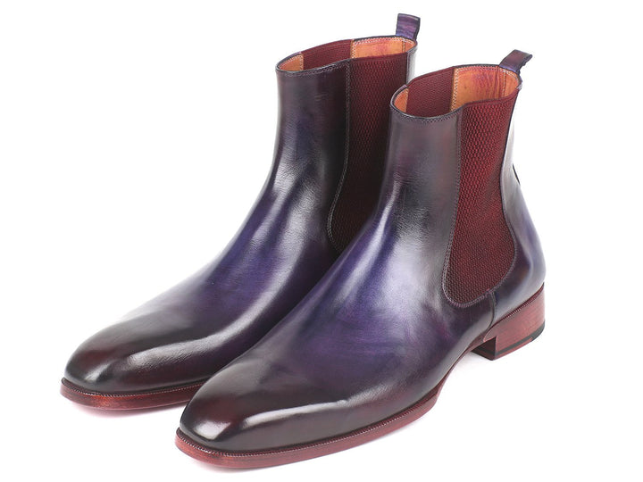 Paul Parkman Purple Chelsea Boots Mens - WKshoes