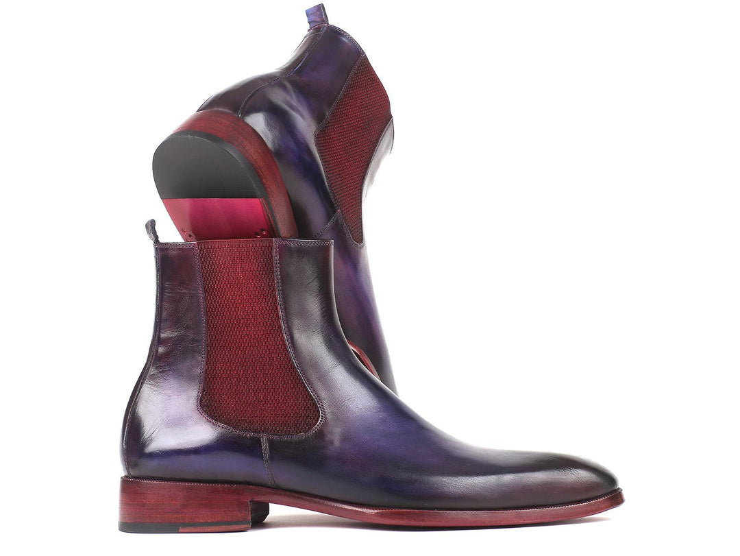 Paul Parkman Purple Chelsea Boots Mens - WKshoes